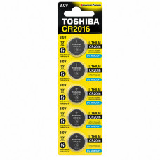 Батарейка TOSHIBA CR2016 BL-5 (5/100)  АКЦИЯ!!! Кратно 20 шт!