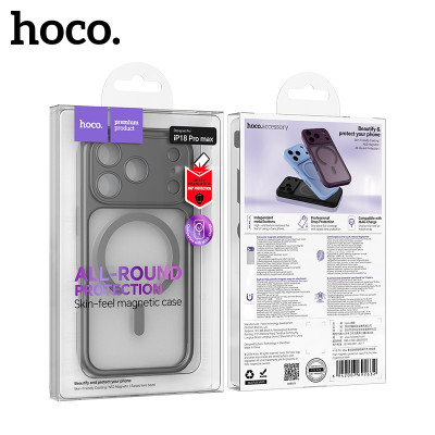 Чехол МagSafe Hoco Skin Shell iP 18 Pro Max закрытая камера, цвет Black