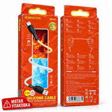 Кабель Type-C BOROFONE BX86 1м, 3A, силикон, White (1/360) Мятая упаковка Кабель Type-C BOROFONE BX86 1м, 3A, силикон, White (1/360) Мятая упаковка