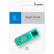 USB флеш-диск 8Gb SmartBuy Glossy series Green