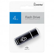 USB флеш-диск 4Gb Smartbuy Glossy series Black