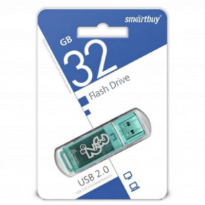 USB флеш-диск 32Gb Smartbuy Glossy series Green