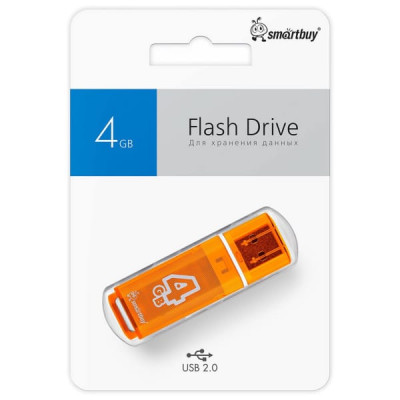 USB флеш-диск 4Gb Smartbuy Glossy series Orange