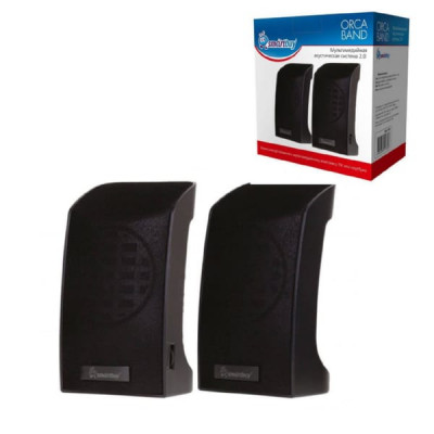 Активная колонка 2.0 SmartBuy ORCA BAND, мощность 2х3Вт, питание от USB, разъем AUX 3.5 мм. Управление громкостью.