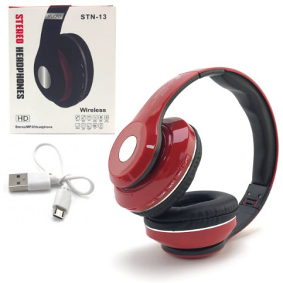 Гарнитура беспроводная полноразмерная Bluetooth MB STN-13 Red