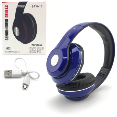 Гарнитура беспроводная полноразмерная Bluetooth MB STN-13 Blue