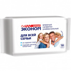 Салфетки влажные ЭКОНОМ, 70 шт в пачке (24уп в коробке)