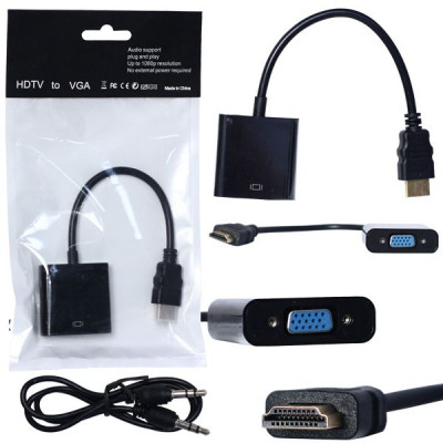 Переходник HDMI (AF) - VGA (AM) Live-Power H179 Black