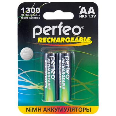 Аккумулятор Perfeo R06 1300mAh BL-2
