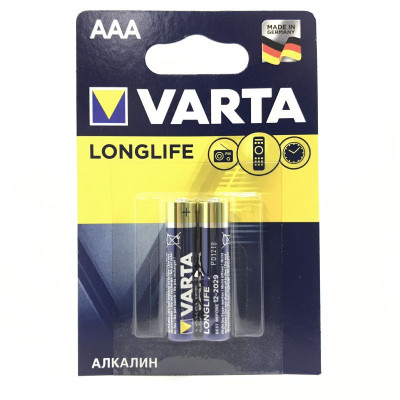 Батарейка VARTA LR03 LONGLIFE BL-2