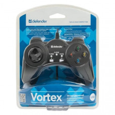 Геймпад проводной Defender Vortex Количество клавиш 13 шт. Версия PlayStation PS 3. Длина кабеля 1.5м