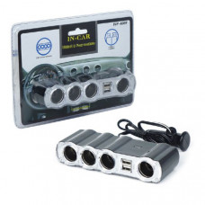 Разветвитель прикуривателя IN-CAR WF-4008 (4 выхода+2USB)