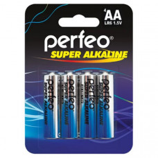Батарейка Perfeo LR06 Super Alkaline BL-4 (120/480)