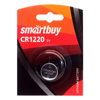 Батарейка Smartbuy CR1220 BL-1 (12/72)