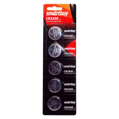 Батарейка Smartbuy CR2430 BL-5 (5/100)