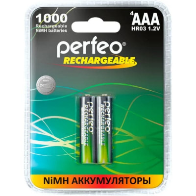 Аккумулятор Perfeo R03 (1000mAh) BL-2 пластик