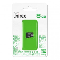 Карта памяти MicroSDHC Mirex 8Gb Class 10 без адаптера