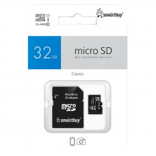 Карта памяти microSDHC Smartbuy 32Gb Class10 UHS-1 (адаптер SD) Не предназначена для записи (видеорегистраторы, систем видеонаблюдения).