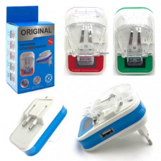 СЗУ-лягушка LCD USB индик. заряда,евро розетка(EU)