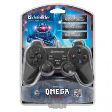 Геймпад проводной Defender Omega 12 кн., 2 стикера, USB, черный