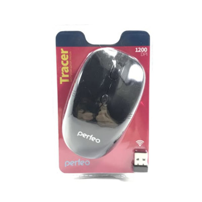 Мышь беспроводная Perfeo TRACER (PF_4144), 4 кн, 1200 DPI, USB, чёрная