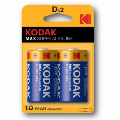 Батарейка Kodak LR20 MAX SUPER ALKALINE BL2