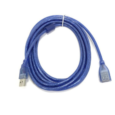 Кабель удлинитель 3.0м USB 2.0 AМ(USB)-AF (штекер-гнездо) с фильтром синий