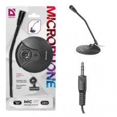 Микрофон проводной DEFENDER MIC-117 черный, 1,8 м. Тип микрофона: конденсаторный. Материал корпуса: пластик. Импеданс: 2200 Ом. (1/40)
