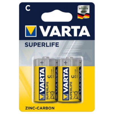 Батарейка VARTA R14 Superlife BL-2