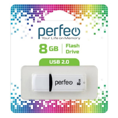 USB флеш-диск 8Gb Perfeo C02 White