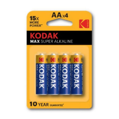 Батарейка Kodak LR06 MAX SUPER ALKALINE BL-4