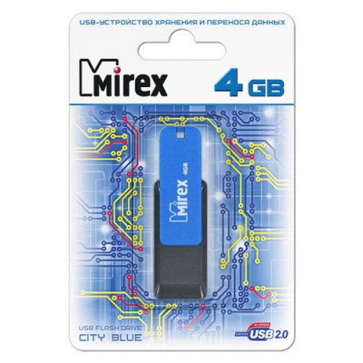 USB флеш-диск 4Gb MIREX City Blue (ecopack)