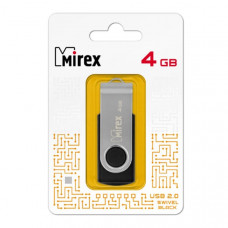 USB флеш-диск 4Gb Mirex SWIVEL Black (ecopack) 13600-FMURUS04