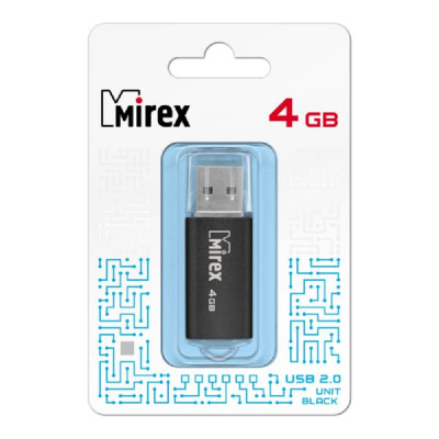 USB флеш-диск 4Gb MIREX UNIT Black (ecopack)