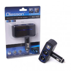 Разветвитель прикуривателя Olesson WF-1637 (2гнезда+2USB 120W DC12-24V)