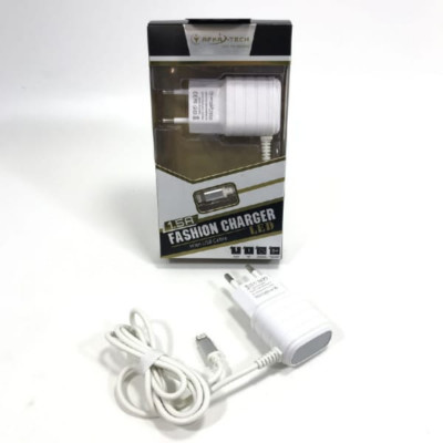 СЗУ Lightning Afka-Tech AF1009 1,2м, 1.5A с подстветкой. Сетевое зарядное устройство Lightning + выход USB.