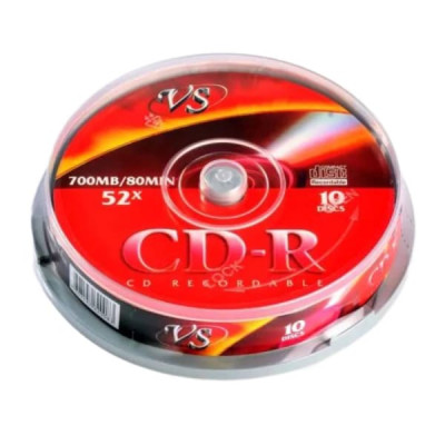 Диск CD-R VS 700Mb/80/52x CB-10 ink Print