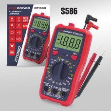 Мультиметр LIVE-POWER DT136D. Дисплей ЖК 3,5-разрядный, макс. индицируемое число 2000. Экран 50х28мм. Полярность авто. Индикация перегрузки отображается OL. Индикатор низкого заряда батареи. Питание 9В тип NEDA 1604 или 6F22.