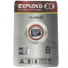 Карта памяти MicroSD 8GB Exployd Class 10 без адаптера