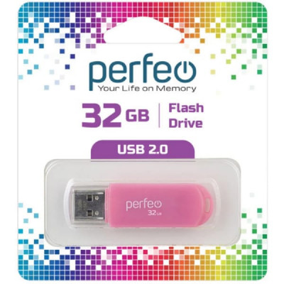 USB флеш-диск 32Gb Perfeo C03 Pink