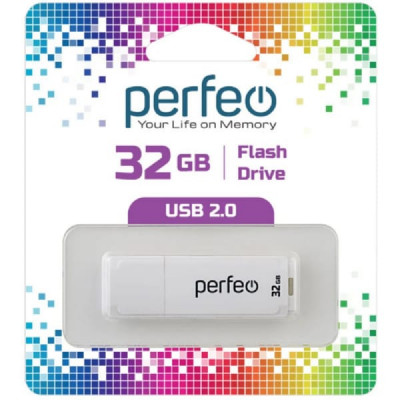 USB флеш-диск 32Gb Perfeo C04 White