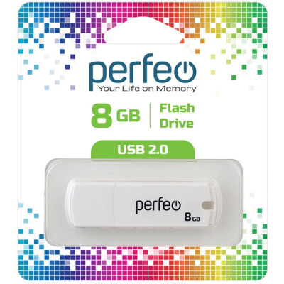 USB флеш-диск 8Gb Perfeo C05 White
