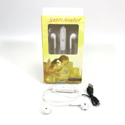 Гарнитура вакуумная Bluetooth SPORTS HEADSET V 4.1 белая