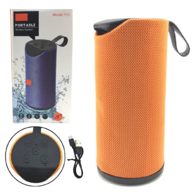 Портативная колонка Portable TG-113 Orange (размер 16х7 см) (Bluetooth,FM,micro,AUX)