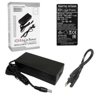 Блок питания Live Power LP-354 12V/4A (3,3A) 5,5х2,5