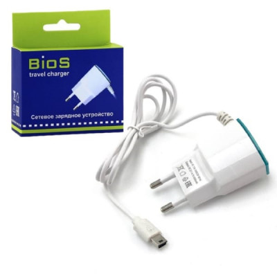 СЗУ BIOS Mini USB, белый (max 650mAh)