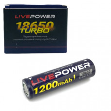 Аккумулятор 18650 (3,7V, 1200 mAh = 800mAh) LIVE POWER LTE36 SH-1, G70