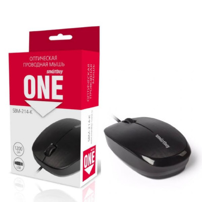 Мышь проводная SmartBuy ONE 214 черная  (1/100)