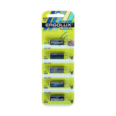 Батарейка Ergolux A23 (12V) BL-5 (5/60/480)